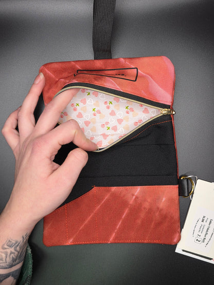 7.2 Tabacco pouch, Tribals, rust red batik - DIE FRECHE GÖRE