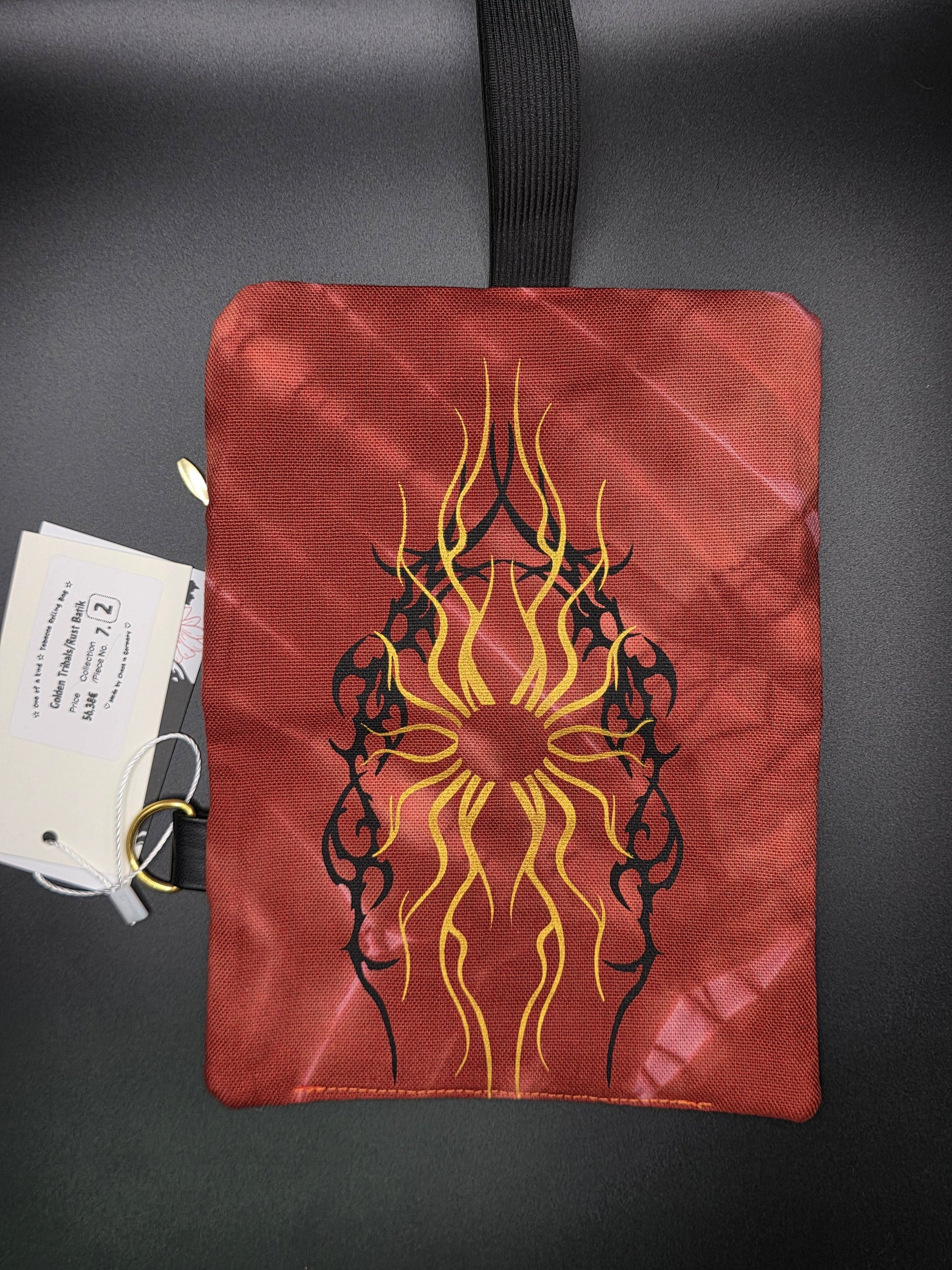 7.2 Tabacco pouch, Tribals, rust red batik - DIE FRECHE GÖRE