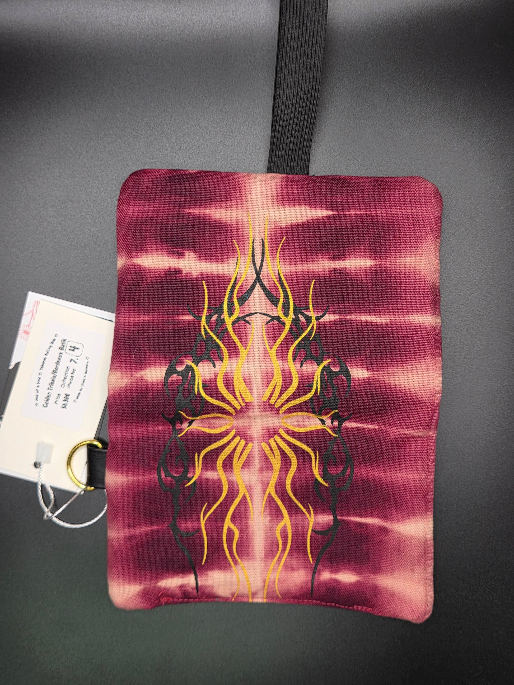 7.4 Tabacco pouch, Tribals, Bordeaux batik - DIE FRECHE GÖRE