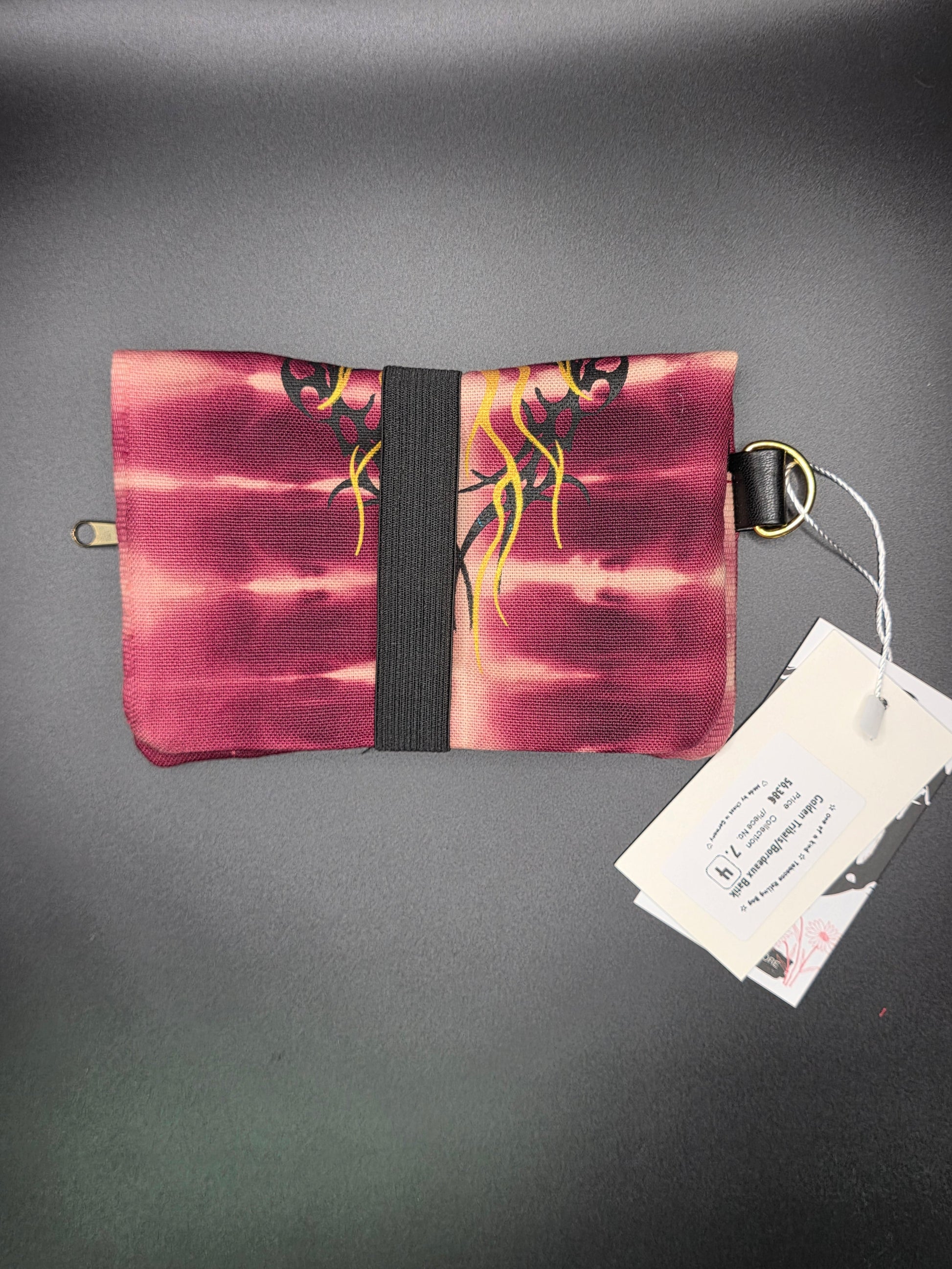 7.4 Tabacco pouch, Tribals, Bordeaux batik - DIE FRECHE GÖRE