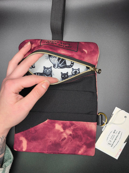 7.5 Tabacco pouch, Tribals, Bordeaux batik - DIE FRECHE GÖRE