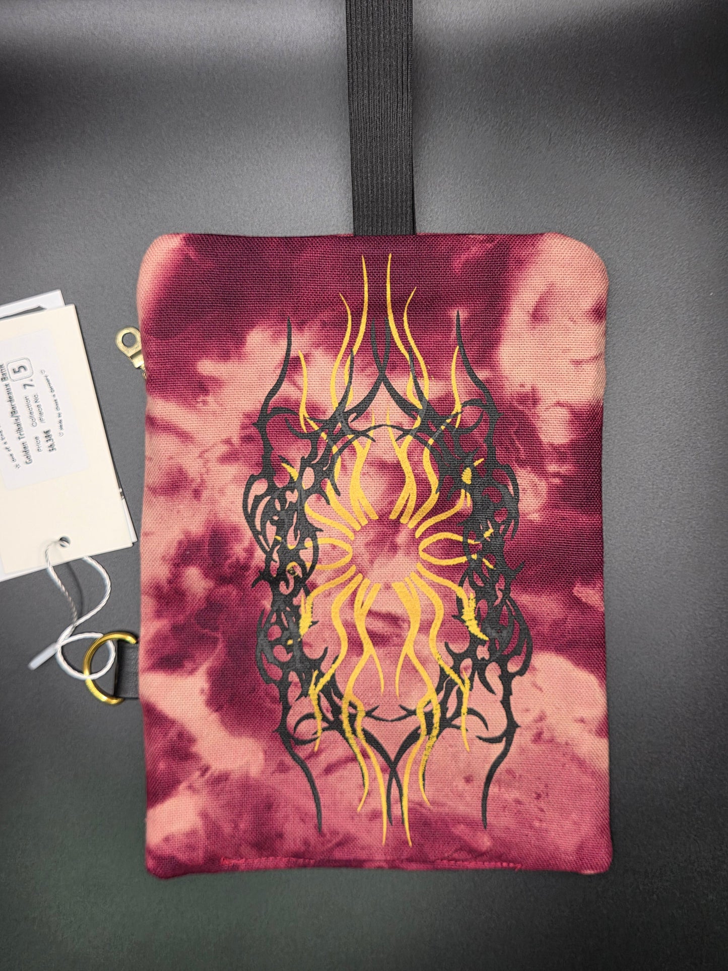 7.5 Tabacco pouch, Tribals, Bordeaux batik - DIE FRECHE GÖRE