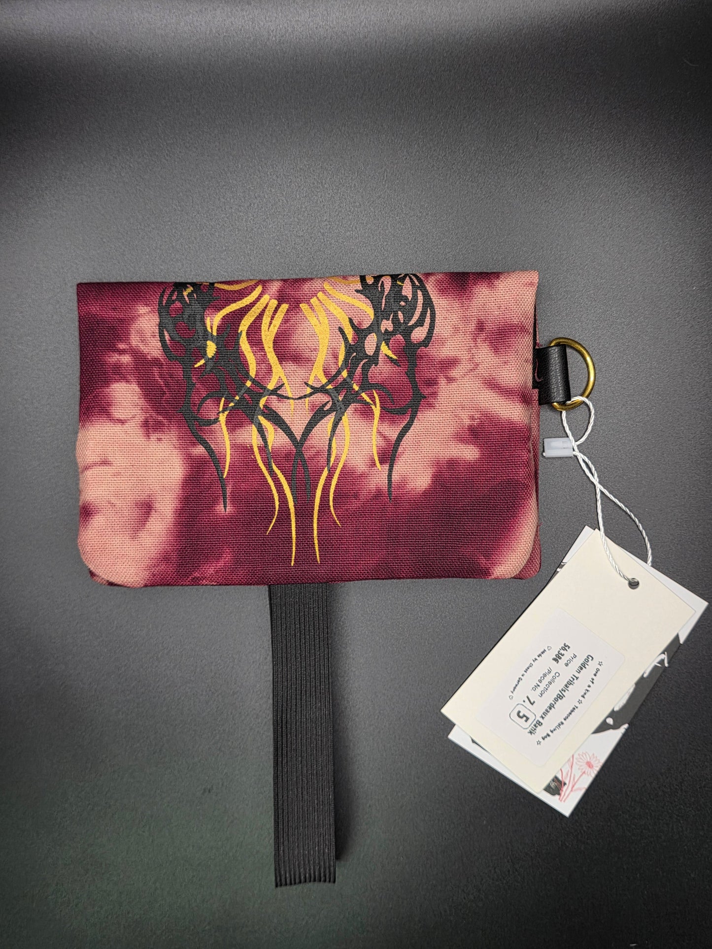 7.5 Tabacco pouch, Tribals, Bordeaux batik - DIE FRECHE GÖRE