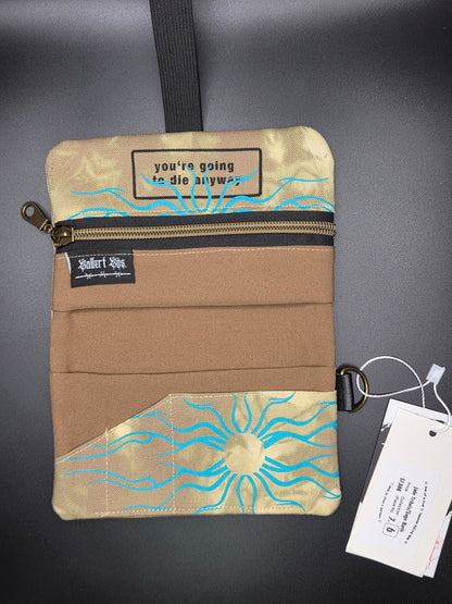 7.6 Tabacco pouch, Tribals, sage green batik - DIE FRECHE GÖRE