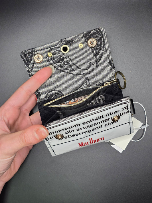 8.4 upcycling wallet - BEIGE CATS - DIE FRECHE GÖRE