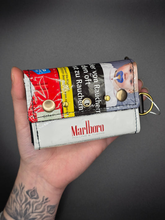 8.4 upcycling wallet - BEIGE CATS - DIE FRECHE GÖRE