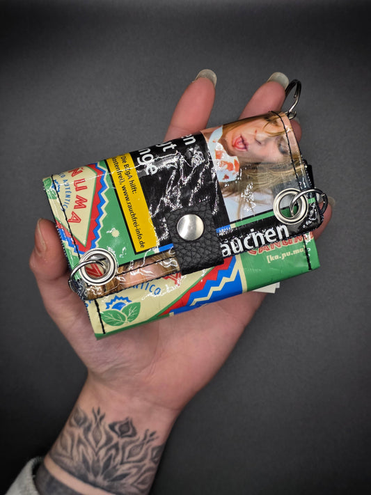 8.5 upcycling wallet - BEIGE CATS - DIE FRECHE GÖRE