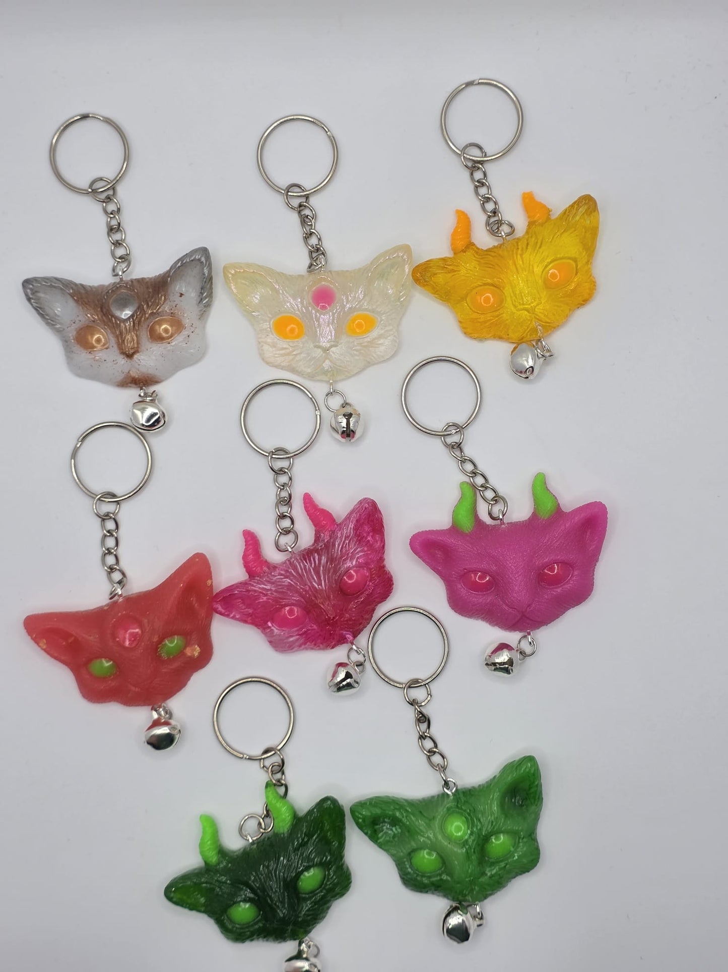 Lucky Cat Keychains, with Bell