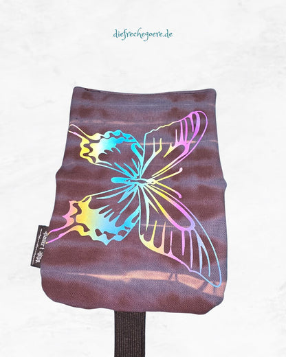 Batik „Butterfly" Tabaktasche Grau / Reflect - Hidden Cats