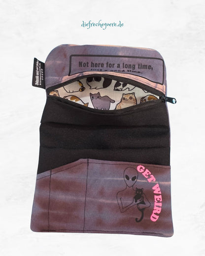 Batik „Butterfly" Tabaktasche Grau / Reflect - Hidden Cats