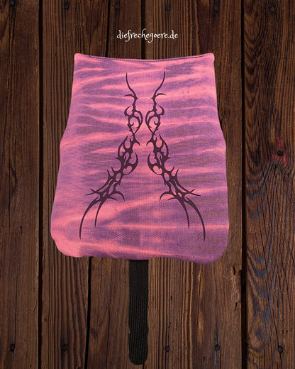 Batik „Tribals" Tabaktasche Pink - Hidden Cats