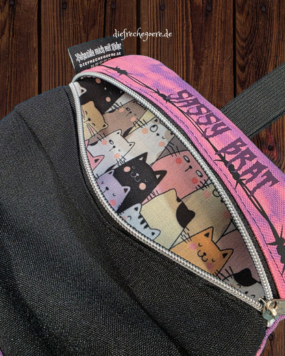Batik „Tribals" Tabaktasche Pink - Hidden Cats