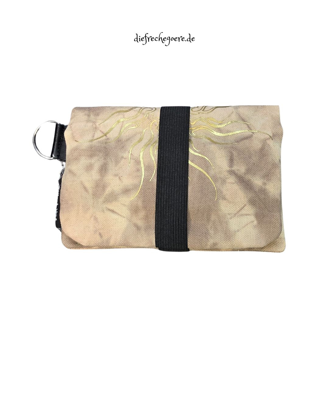 Batik „Tribals" Tabaktasche Beige / gold
