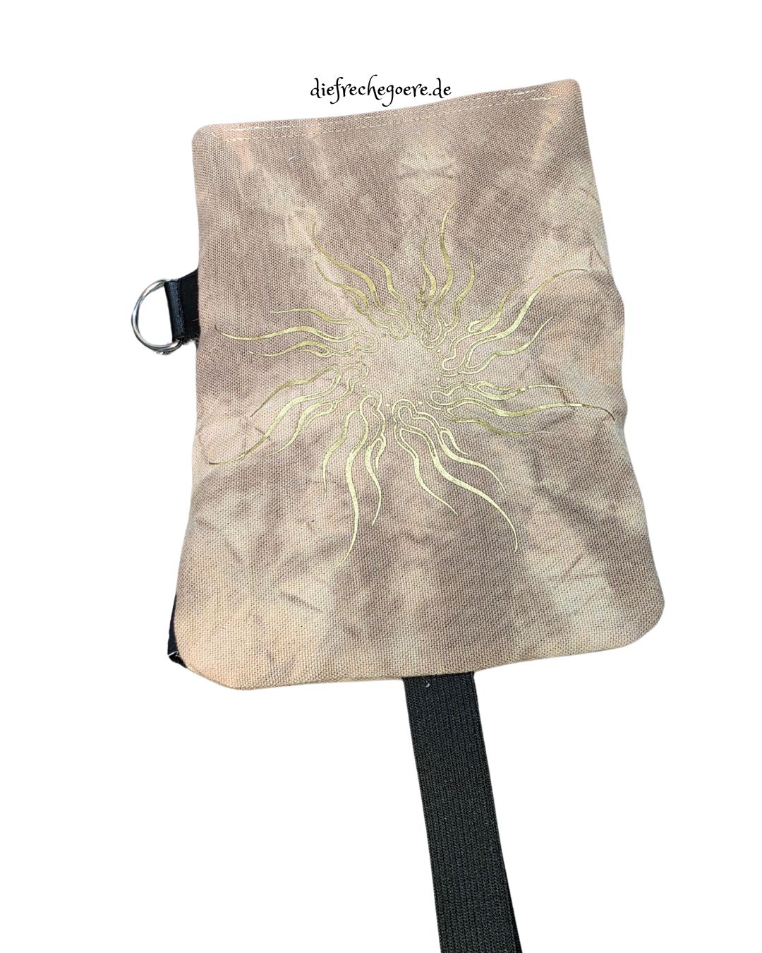 Batik „Tribals" Tabaktasche Beige / gold