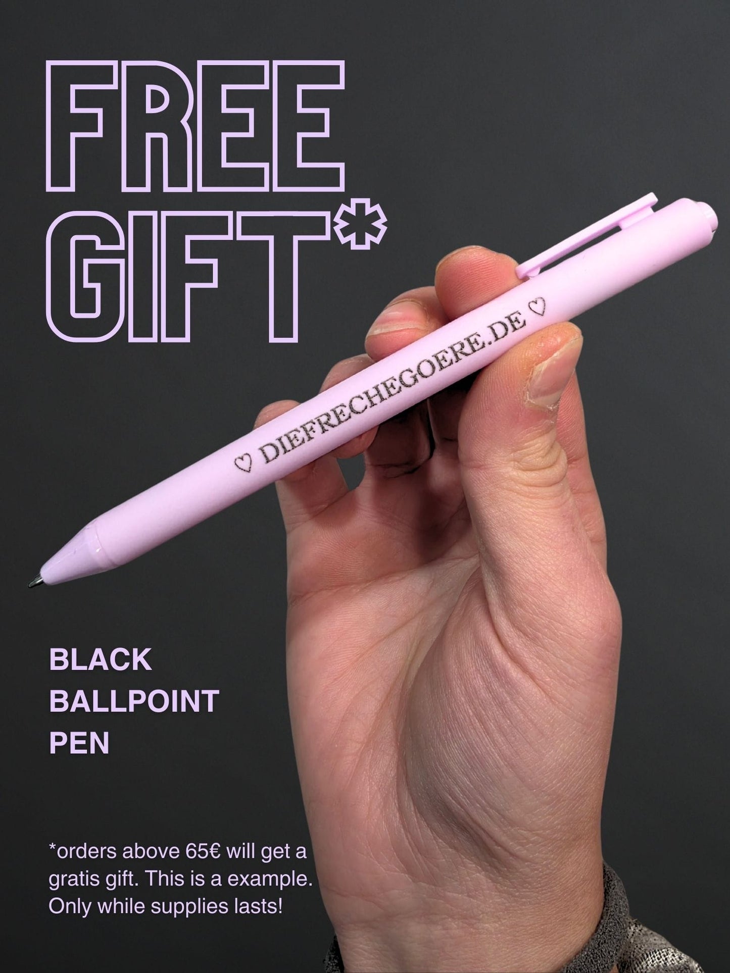Ballpoint pen, purple - DIE FRECHE GÖRE