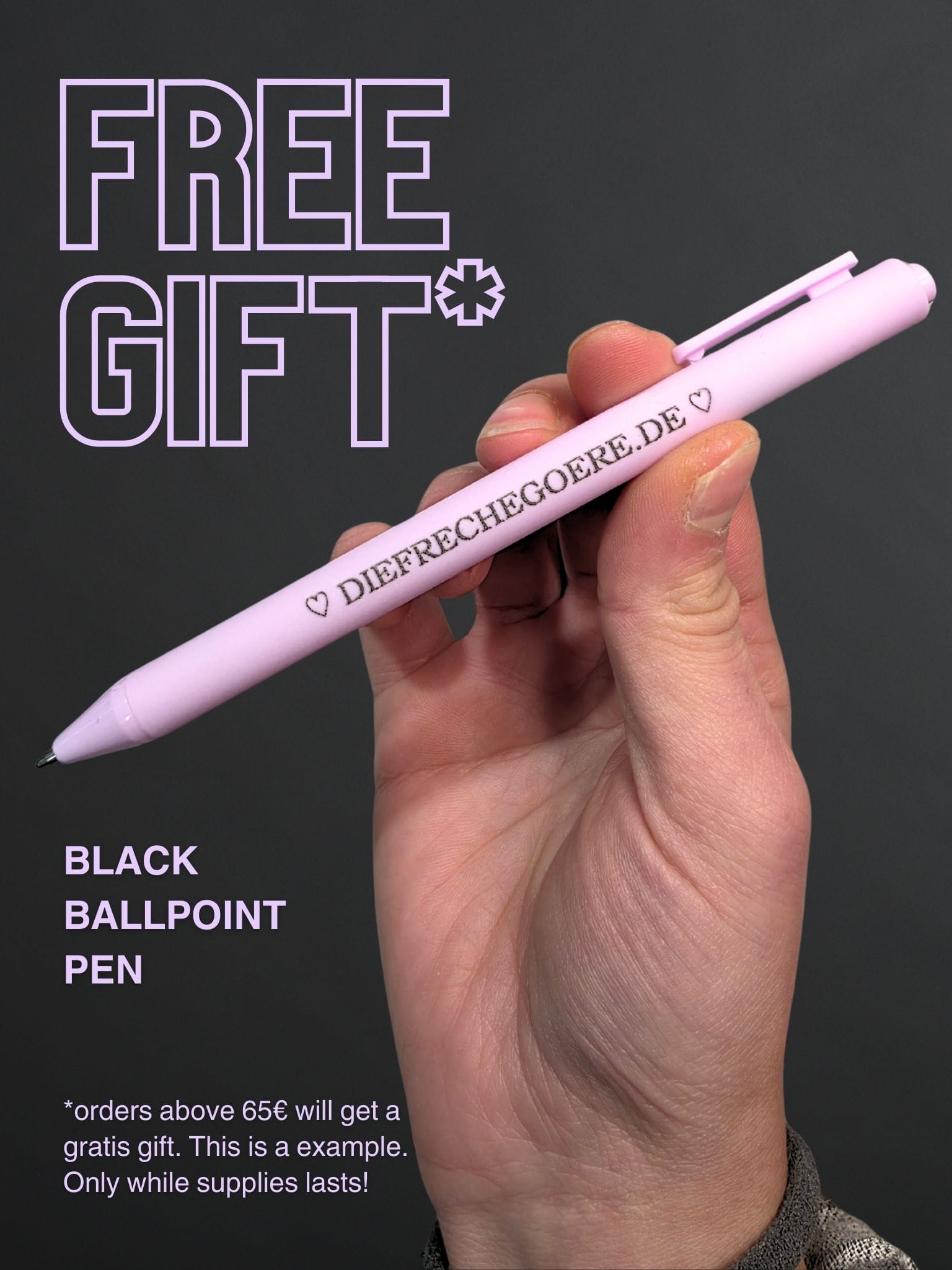 Ballpoint pen, purple - DIE FRECHE GÖRE