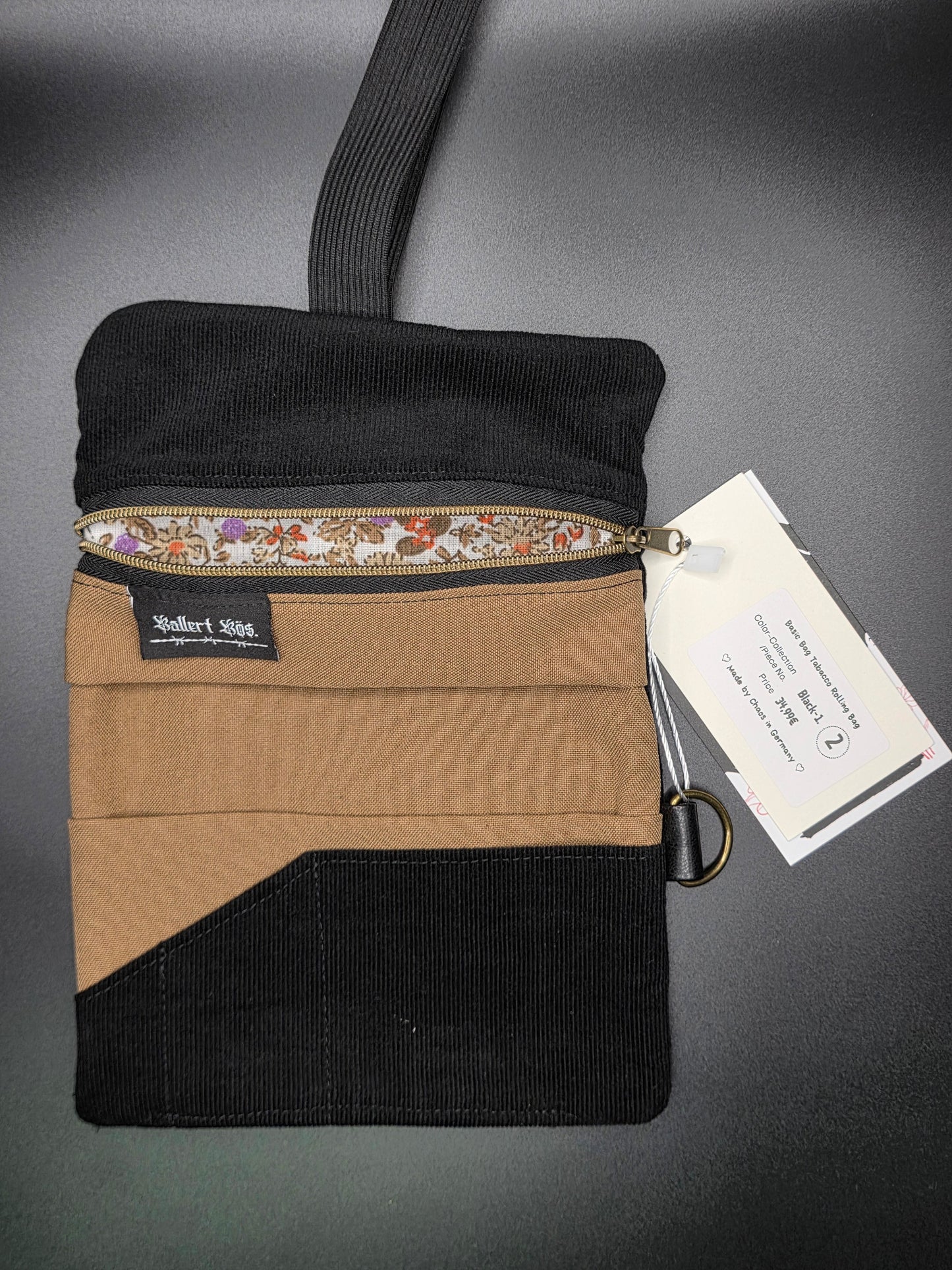 Basic Tabacco Pouch - Cord, Black - DIE FRECHE GÖRE