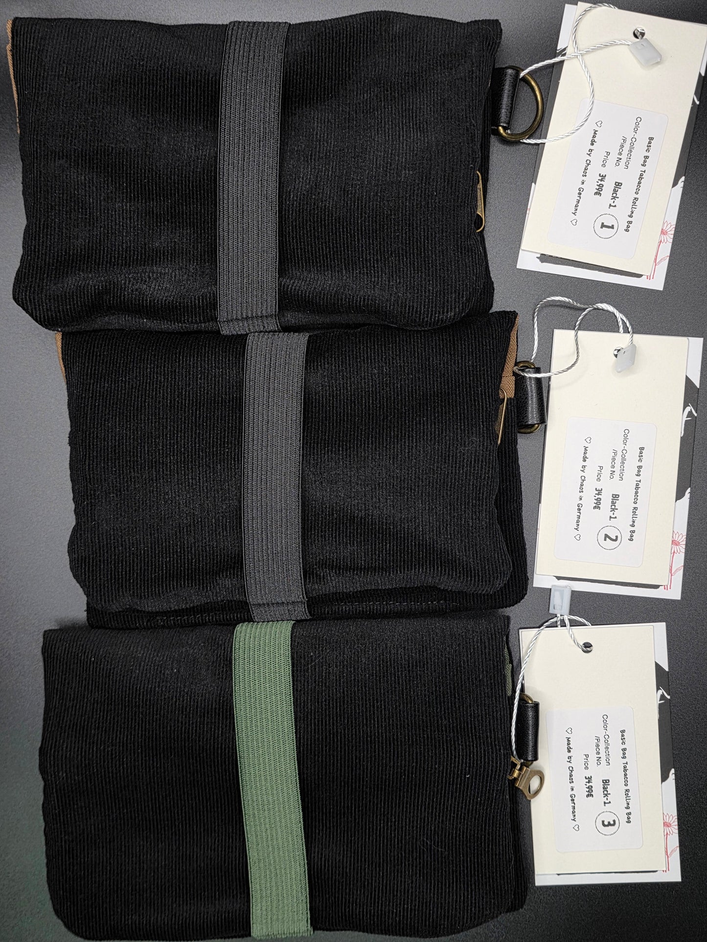 Basic Tabacco Pouch - Cord, Black - DIE FRECHE GÖRE