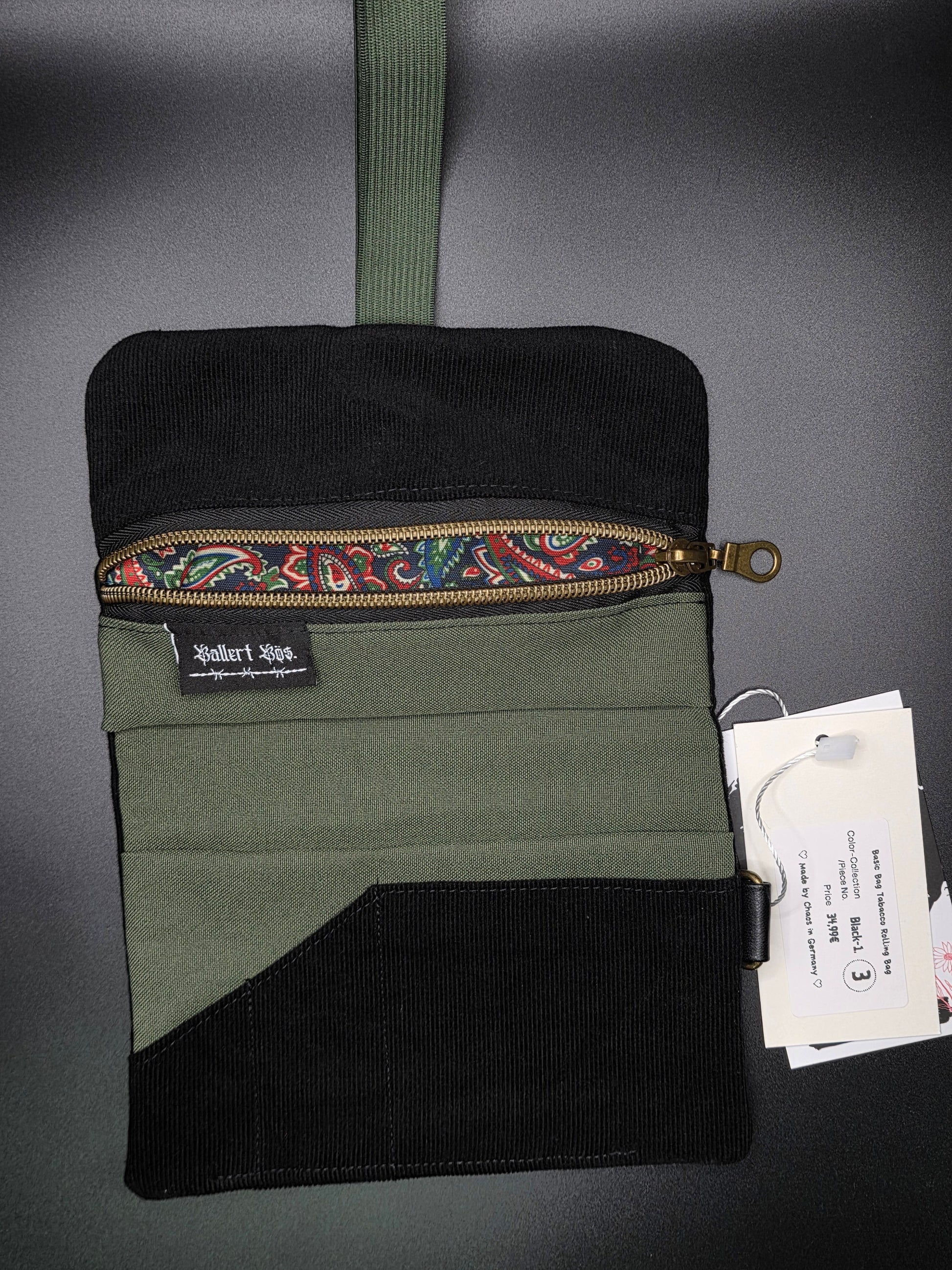 Basic Tabacco Pouch - Cord, Black - DIE FRECHE GÖRE