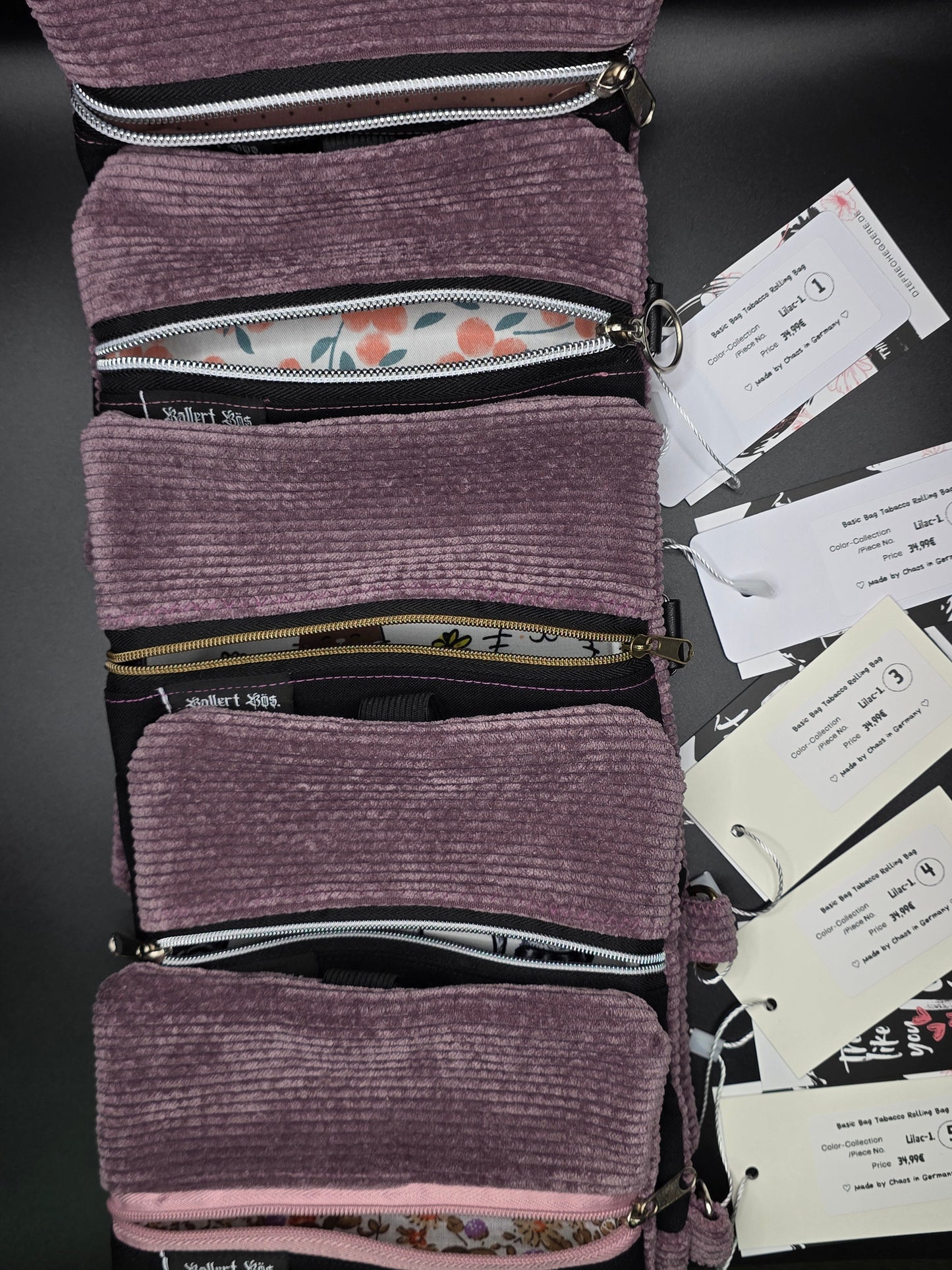 Basic Tabacco Pouch - Cord, Lilac - DIE FRECHE GÖRE