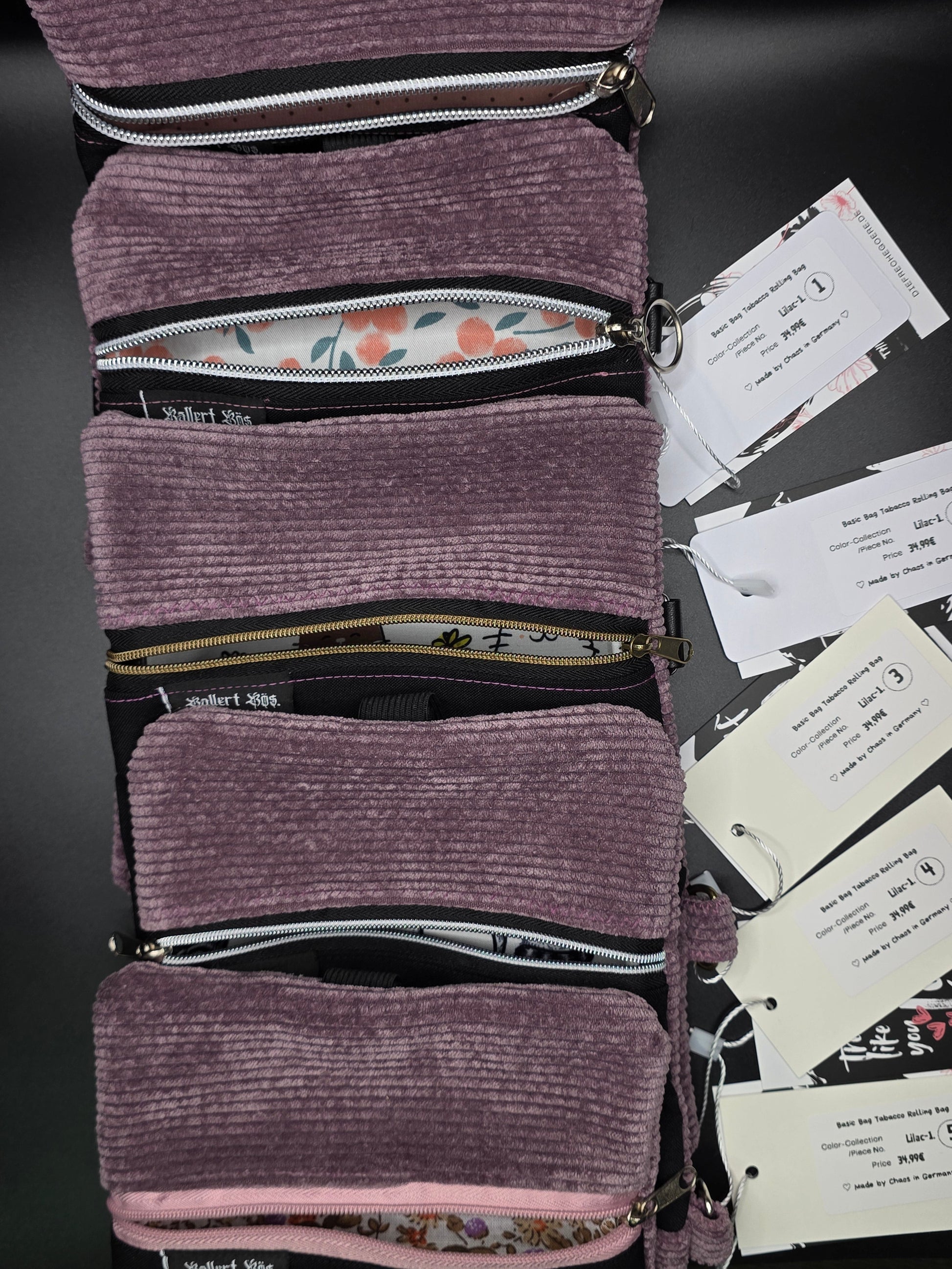 Basic Tabacco Pouch - Cord, Lilac - DIE FRECHE GÖRE