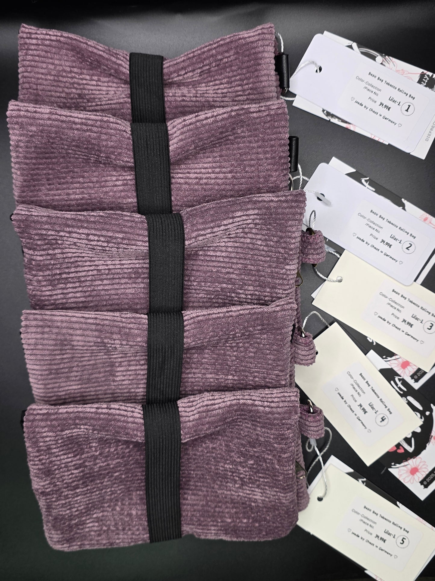 Basic Tabacco Pouch - Cord, Lilac - DIE FRECHE GÖRE