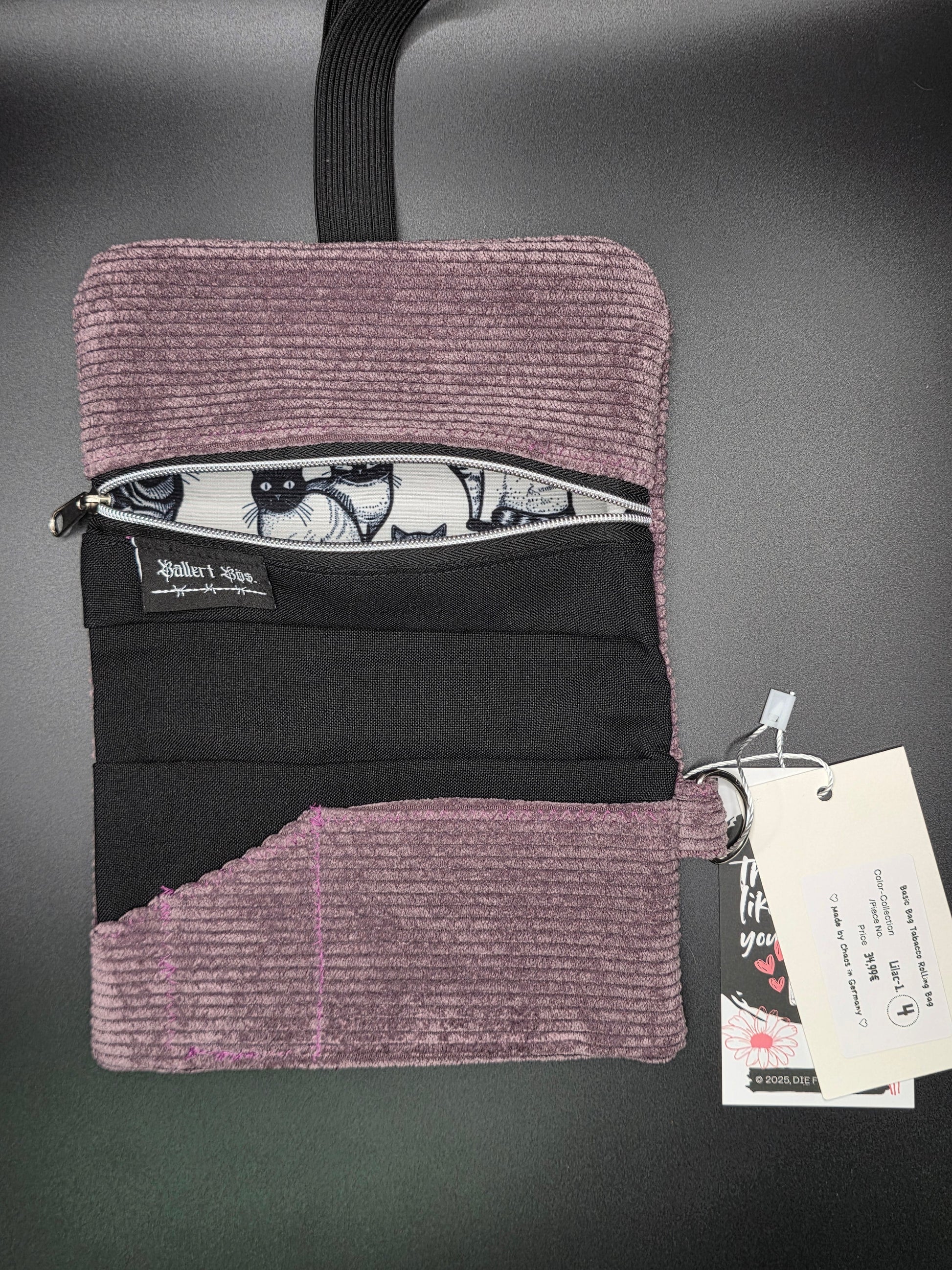 Basic Tabacco Pouch - Cord, Lilac - DIE FRECHE GÖRE