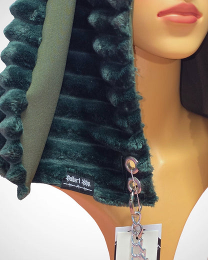 Bunny Hood, dark green - DIE FRECHE GÖRE