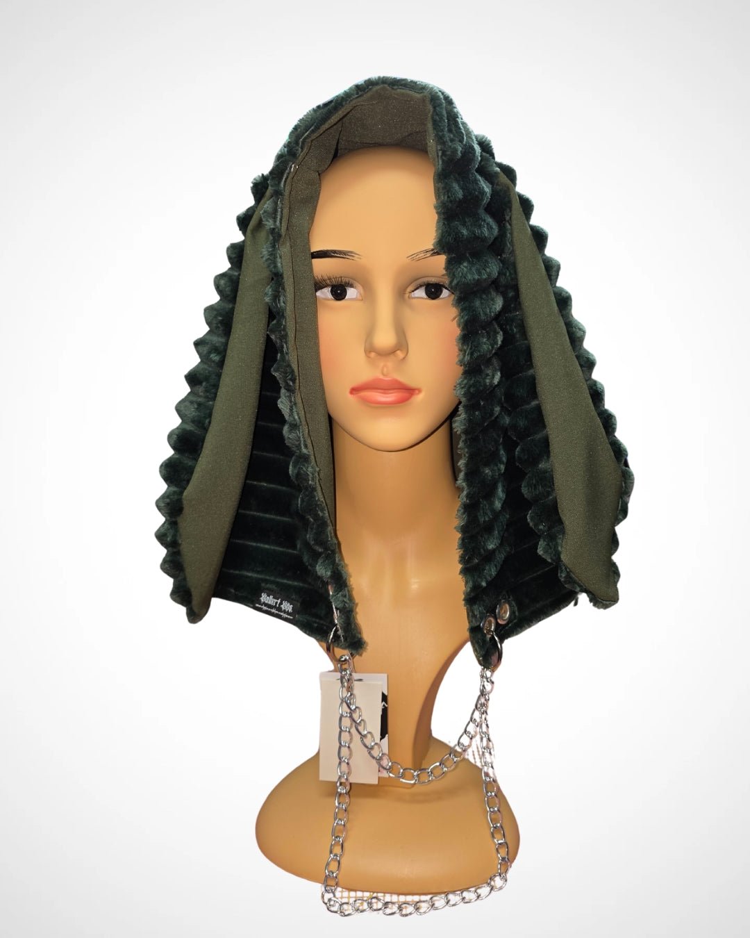 Bunny Hood, dark green - DIE FRECHE GÖRE