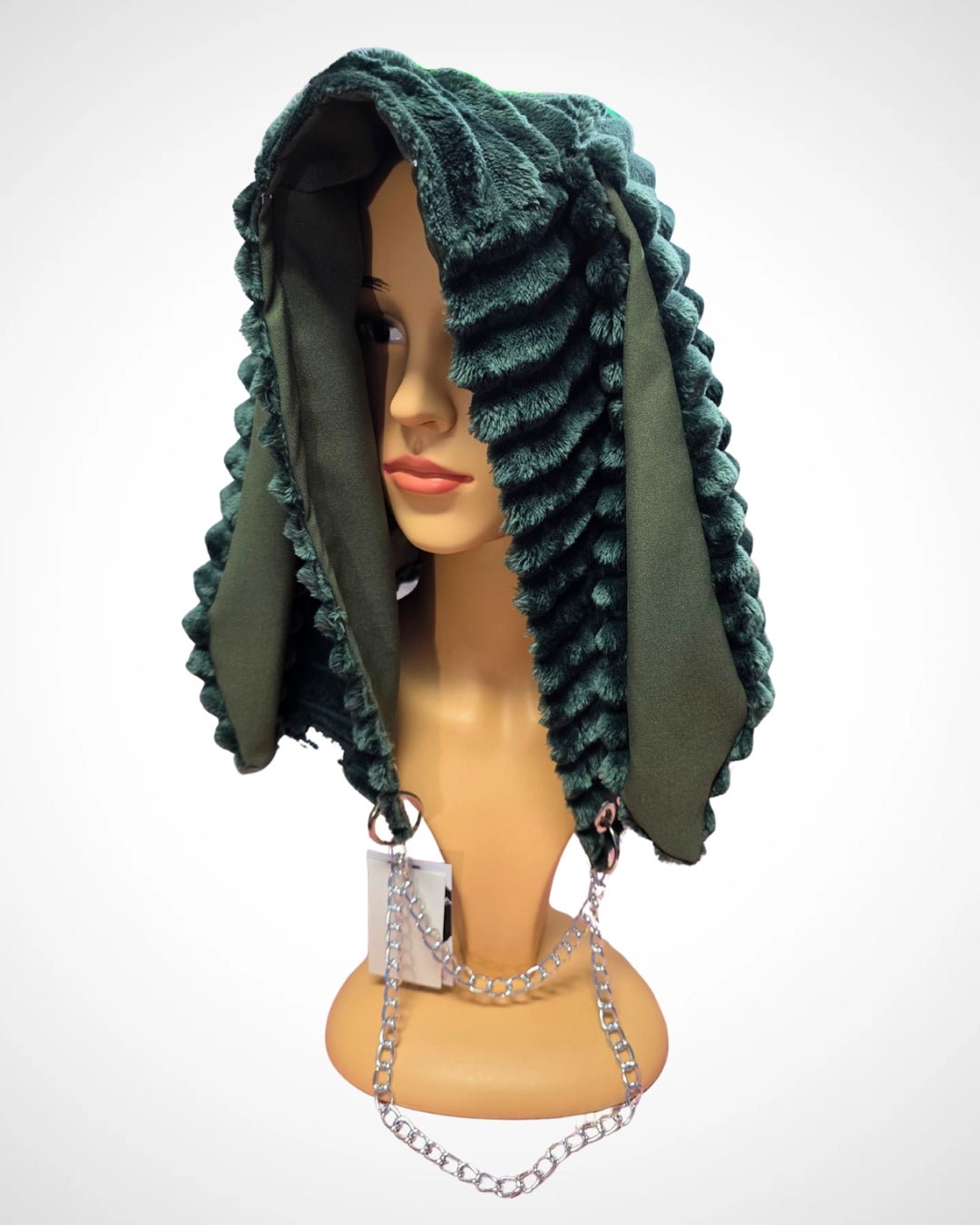 Bunny Hood, dark green - DIE FRECHE GÖRE