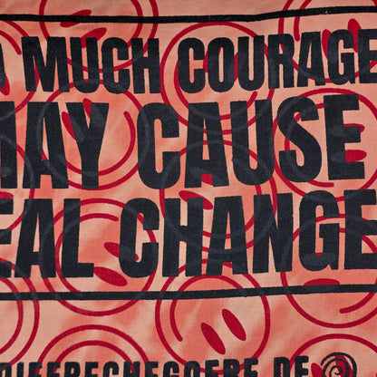 Einkaufstasche "REAL CHANGE" - handbedruckt - Nr. 1 - DIE FRECHE GÖRE