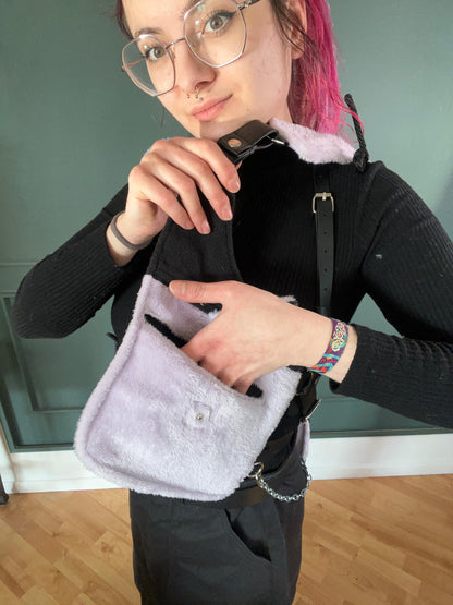 Floof Hooded Bunny Holsterbag - Flieder, schwarz - DIE FRECHE GÖRE