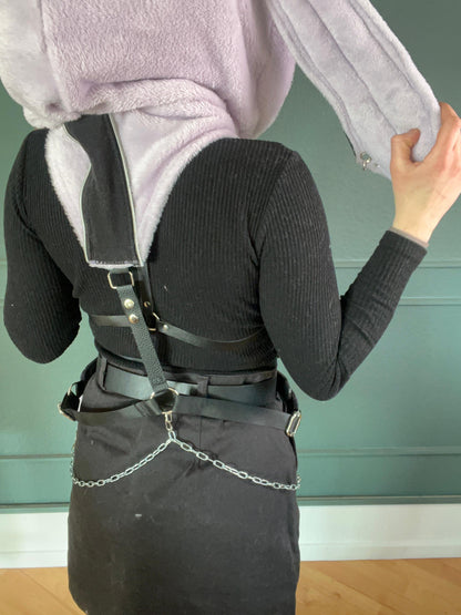 Floof Hooded Bunny Holsterbag - Flieder, schwarz - DIE FRECHE GÖRE
