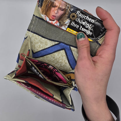 Geldbeutel (Upcycled Trash) Nr. 10 - Shrooms Inside - DIE FRECHE GÖRE