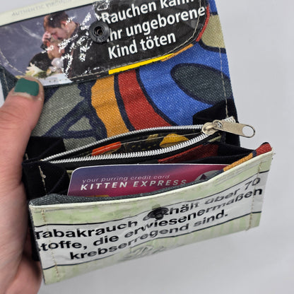 Geldbeutel (Upcycled Trash) Nr. 11 - Shrooms Inside - DIE FRECHE GÖRE