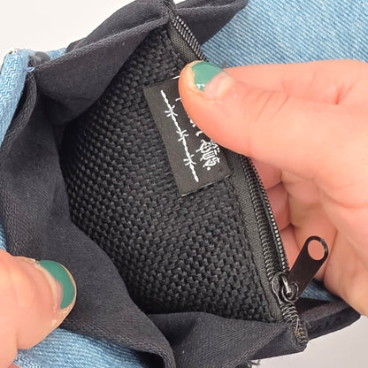 Geldbeutel (Upcycled Trash) Nr. 12 (Juni) - Jeans - DIE FRECHE GÖRE