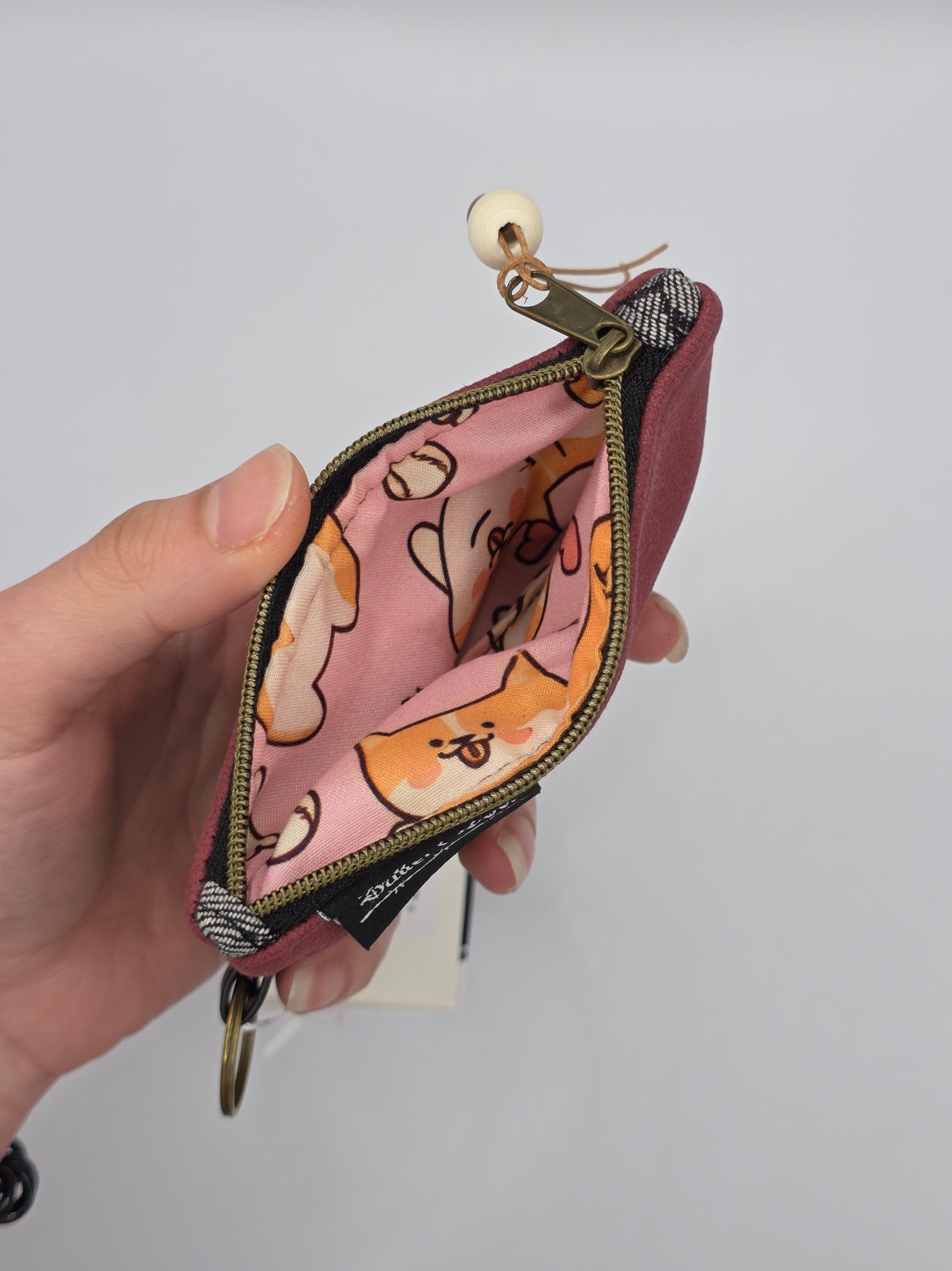 Mini Zip Wallet - Red - Cats & Dogs - DIE FRECHE GÖRE