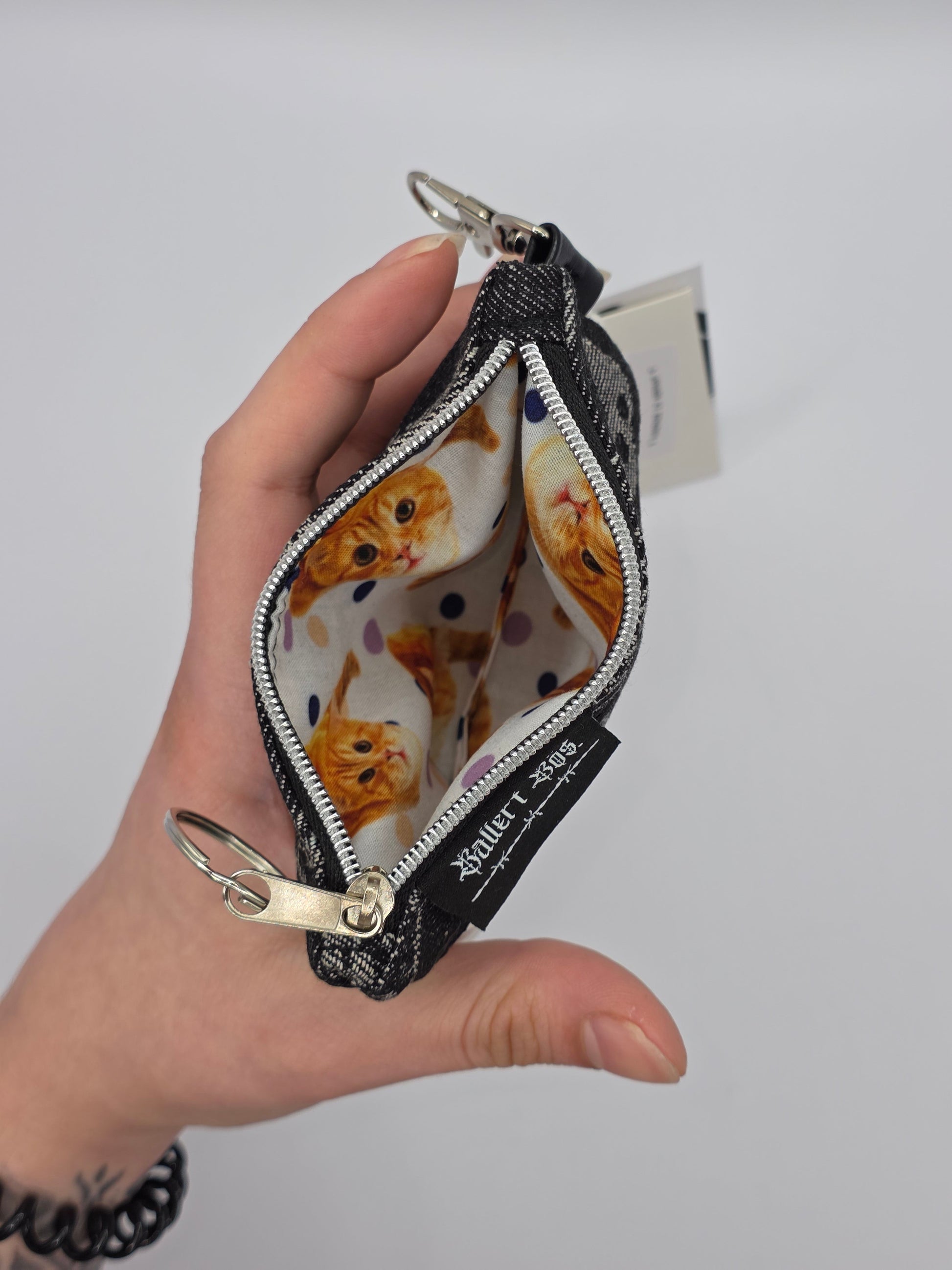 Mini Zip Wallet - White - Cats & Dogs - DIE FRECHE GÖRE