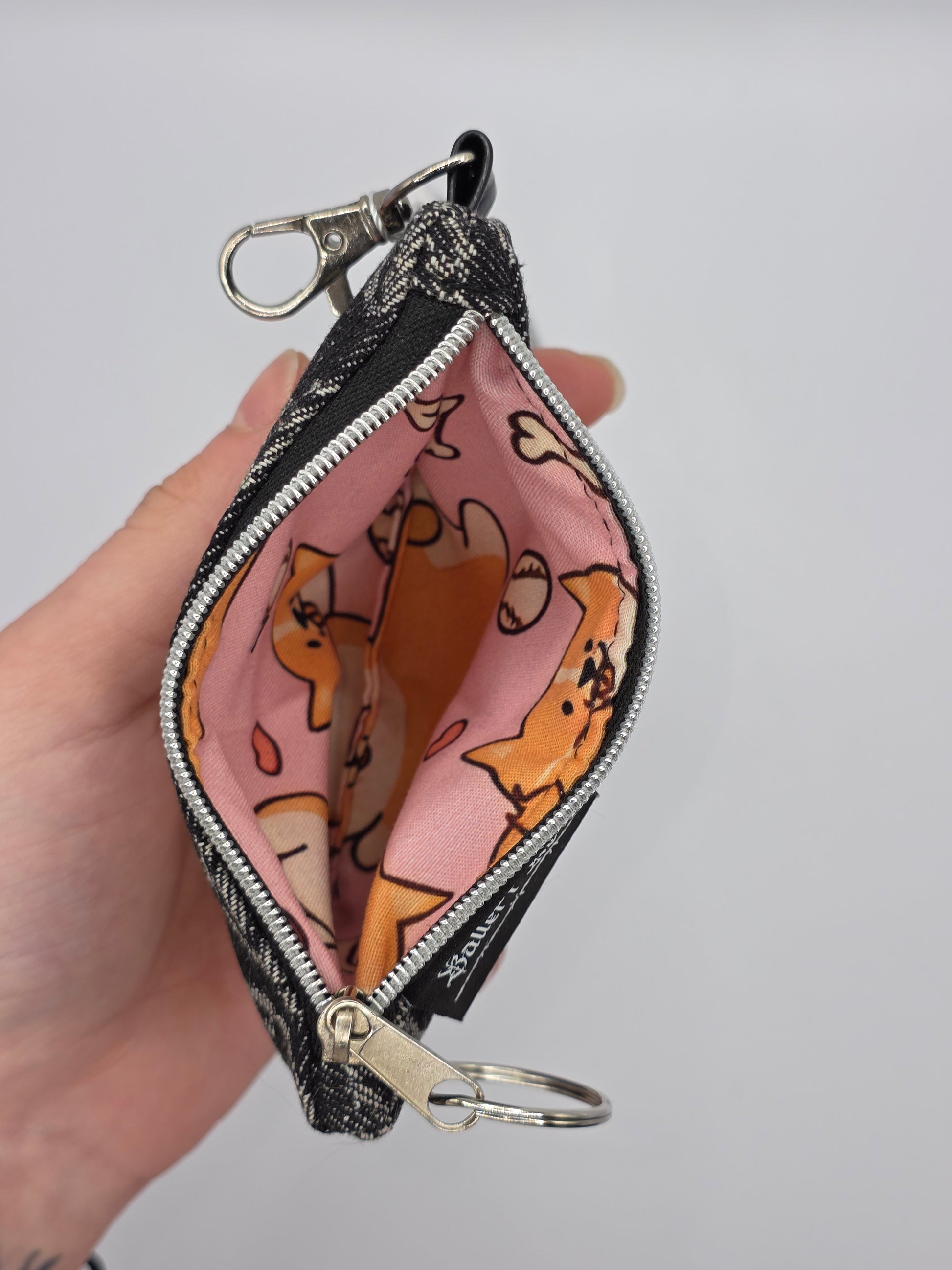 Mini Zip Wallet - White - Cats & Dogs - DIE FRECHE GÖRE