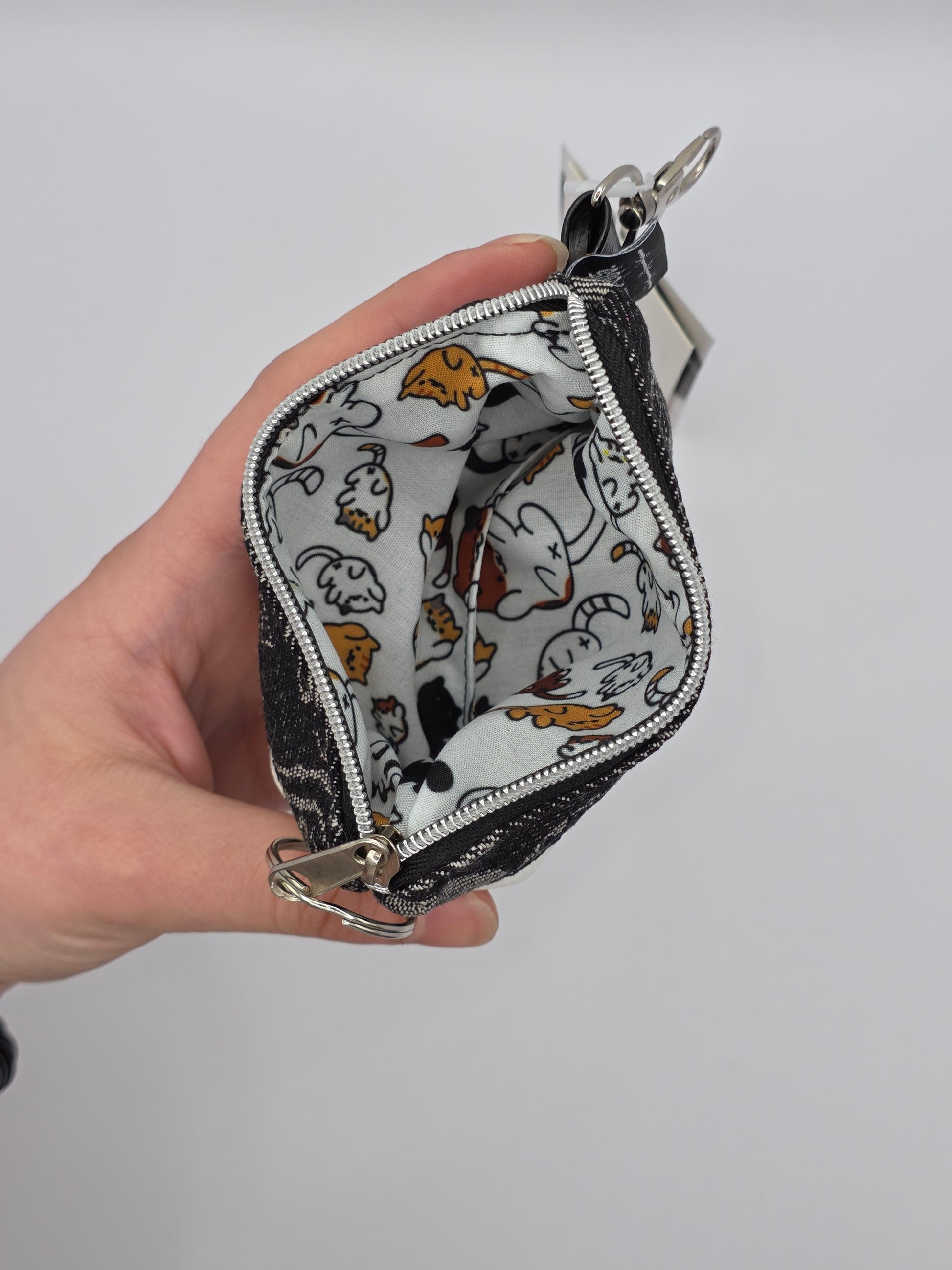 Mini Zip Wallet - White - Cats & Dogs - DIE FRECHE GÖRE