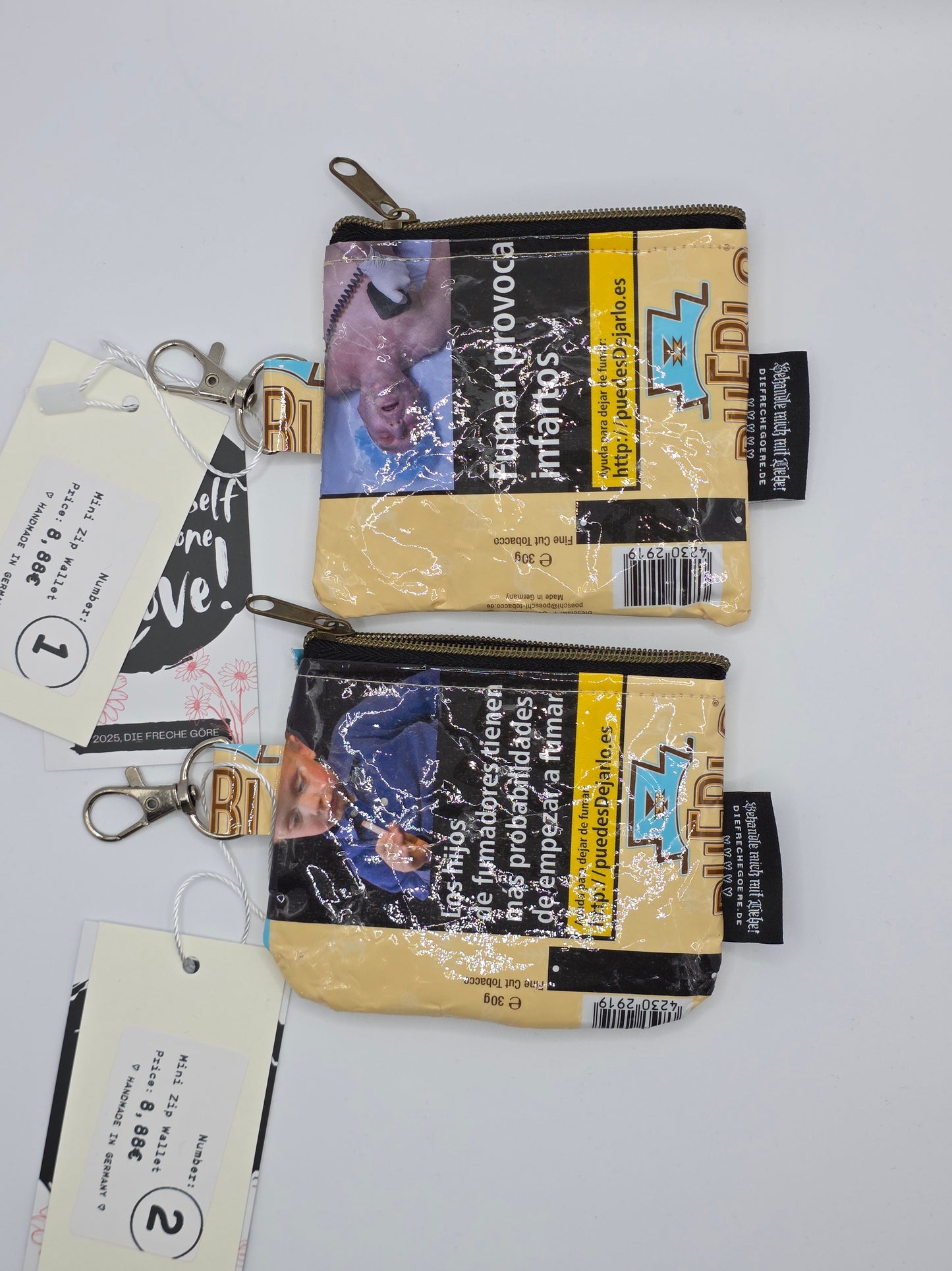 Mini Zip Wallets - Upcycled - DIE FRECHE GÖRE