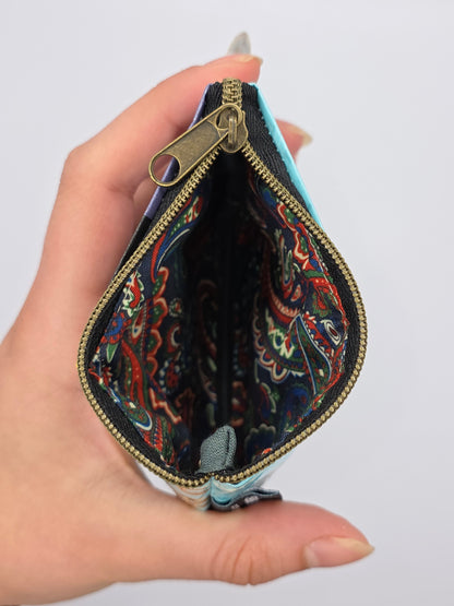 Mini Zip Wallets - Upcycled - blue - DIE FRECHE GÖRE
