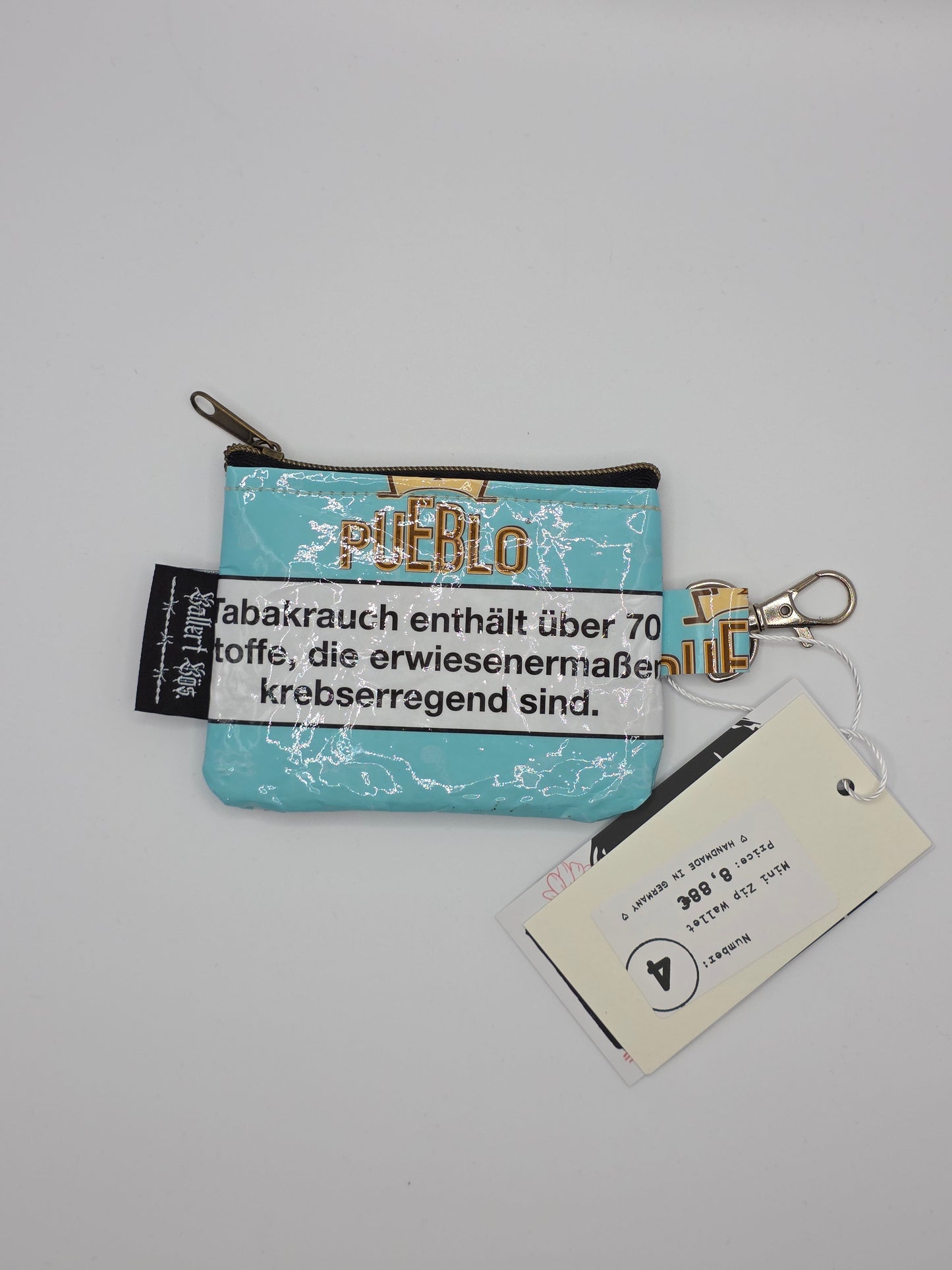 Mini Zip Wallets - Upcycled - blue - DIE FRECHE GÖRE