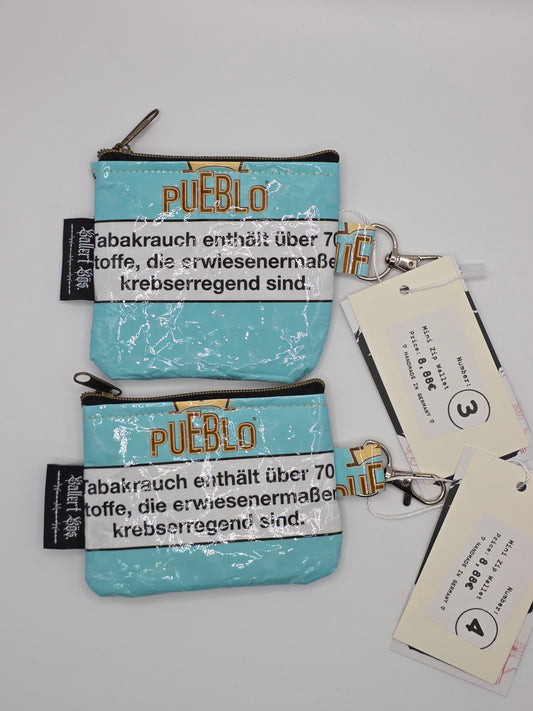 Mini Zip Wallets - Upcycled - blue - DIE FRECHE GÖRE