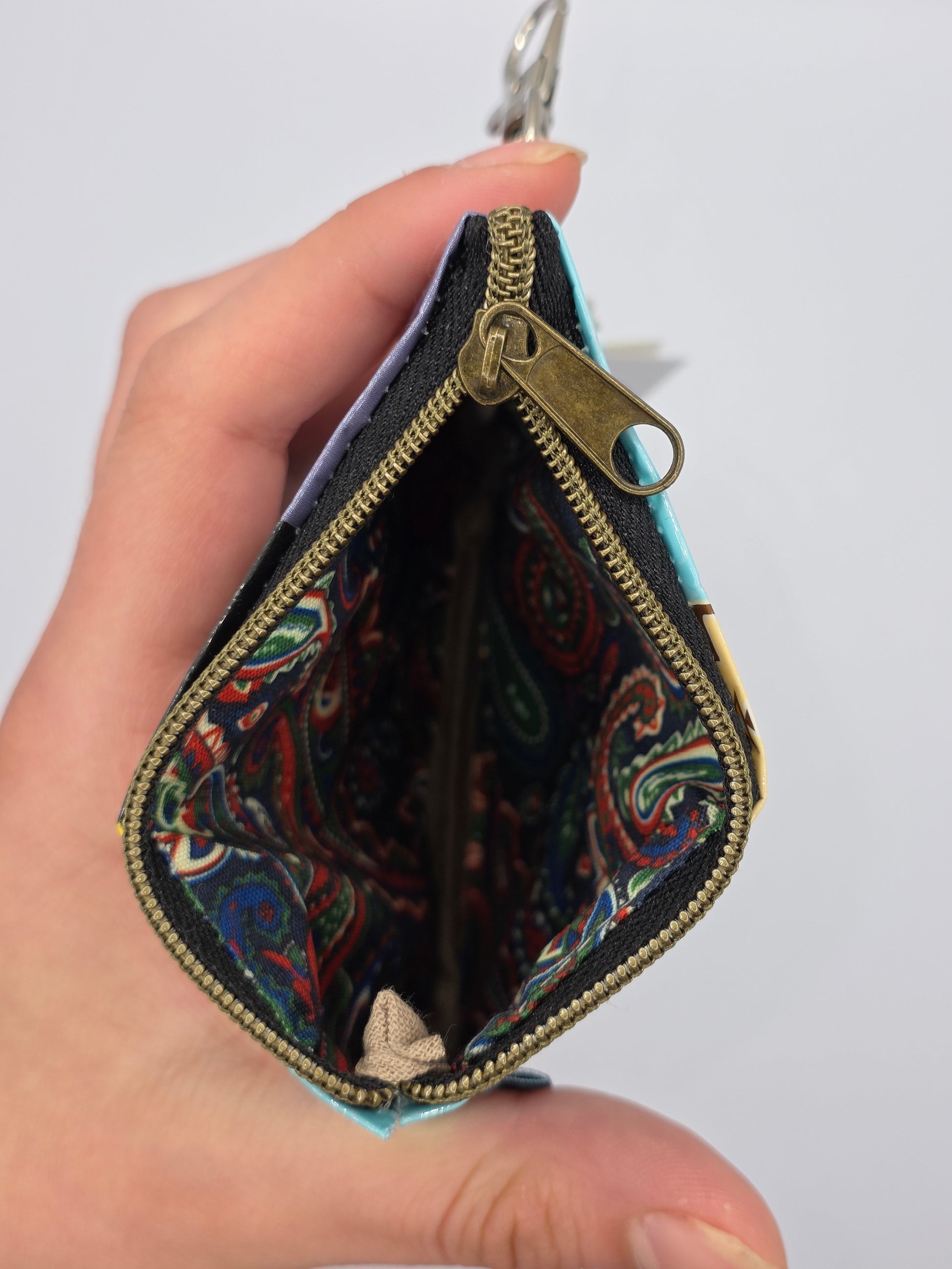 Mini Zip Wallets - Upcycled - blue - DIE FRECHE GÖRE