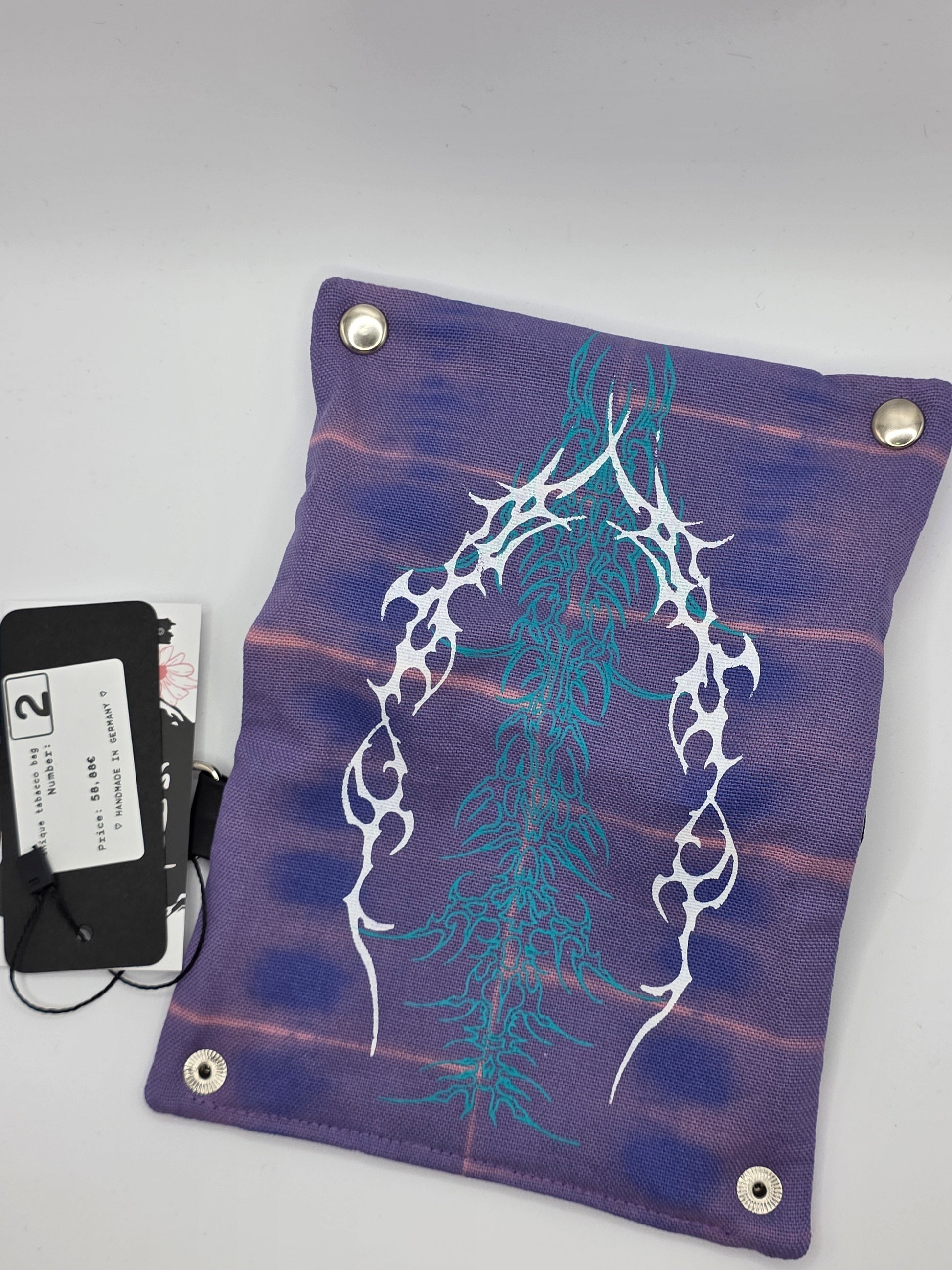 Nr.2 Tabacco pouch - purple batik - DIE FRECHE GÖRE