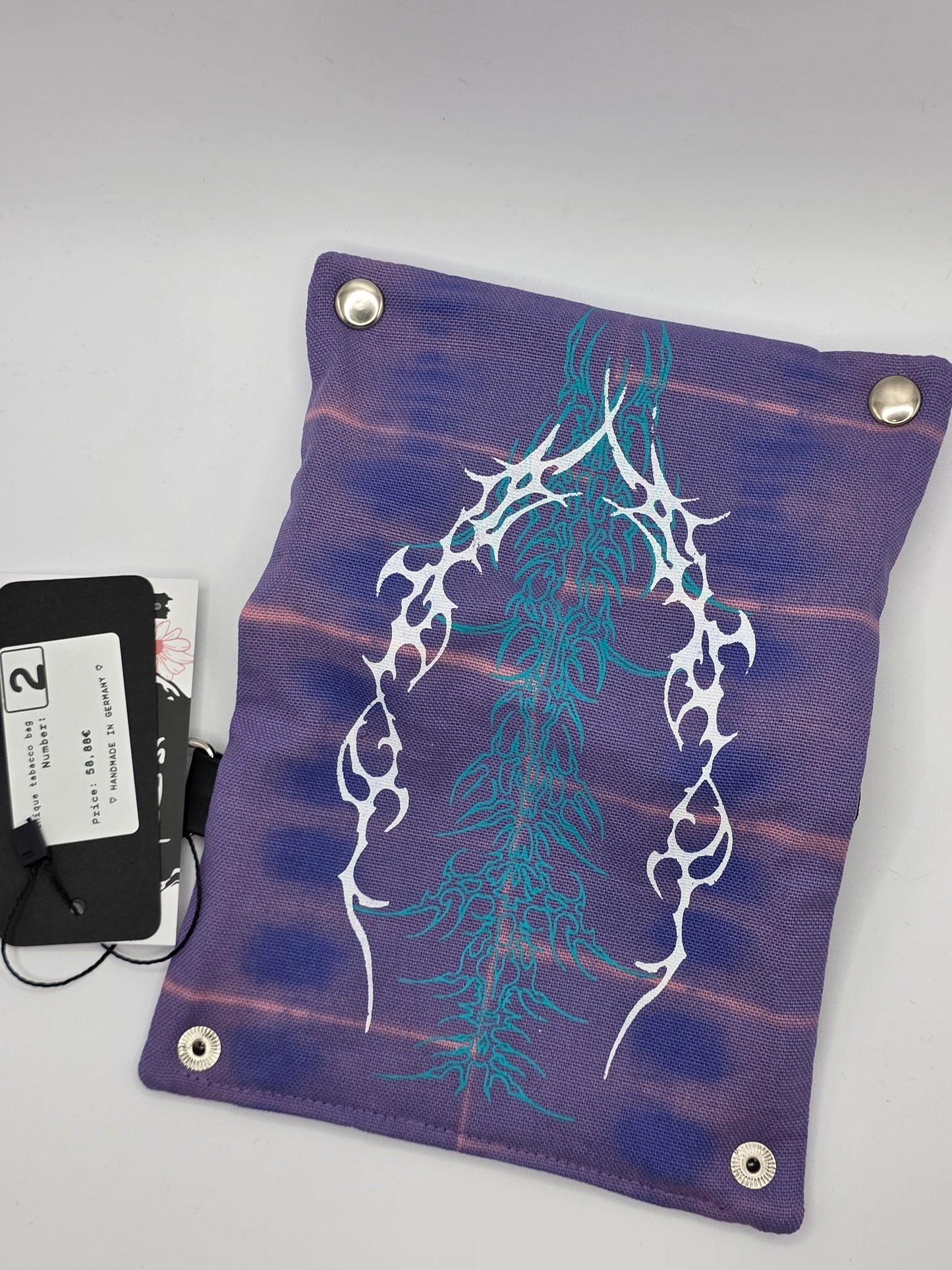 Nr.2 Tabacco pouch - purple batik - DIE FRECHE GÖRE