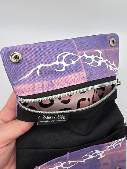 Nr.2 Tabacco pouch - purple batik - DIE FRECHE GÖRE