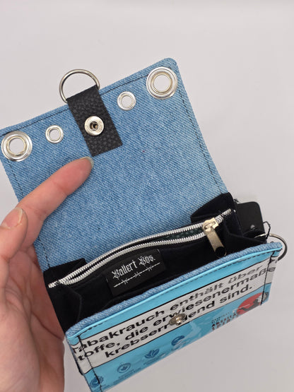 Nr.4 upcycling wallet - BLUE POINTS - DIE FRECHE GÖRE