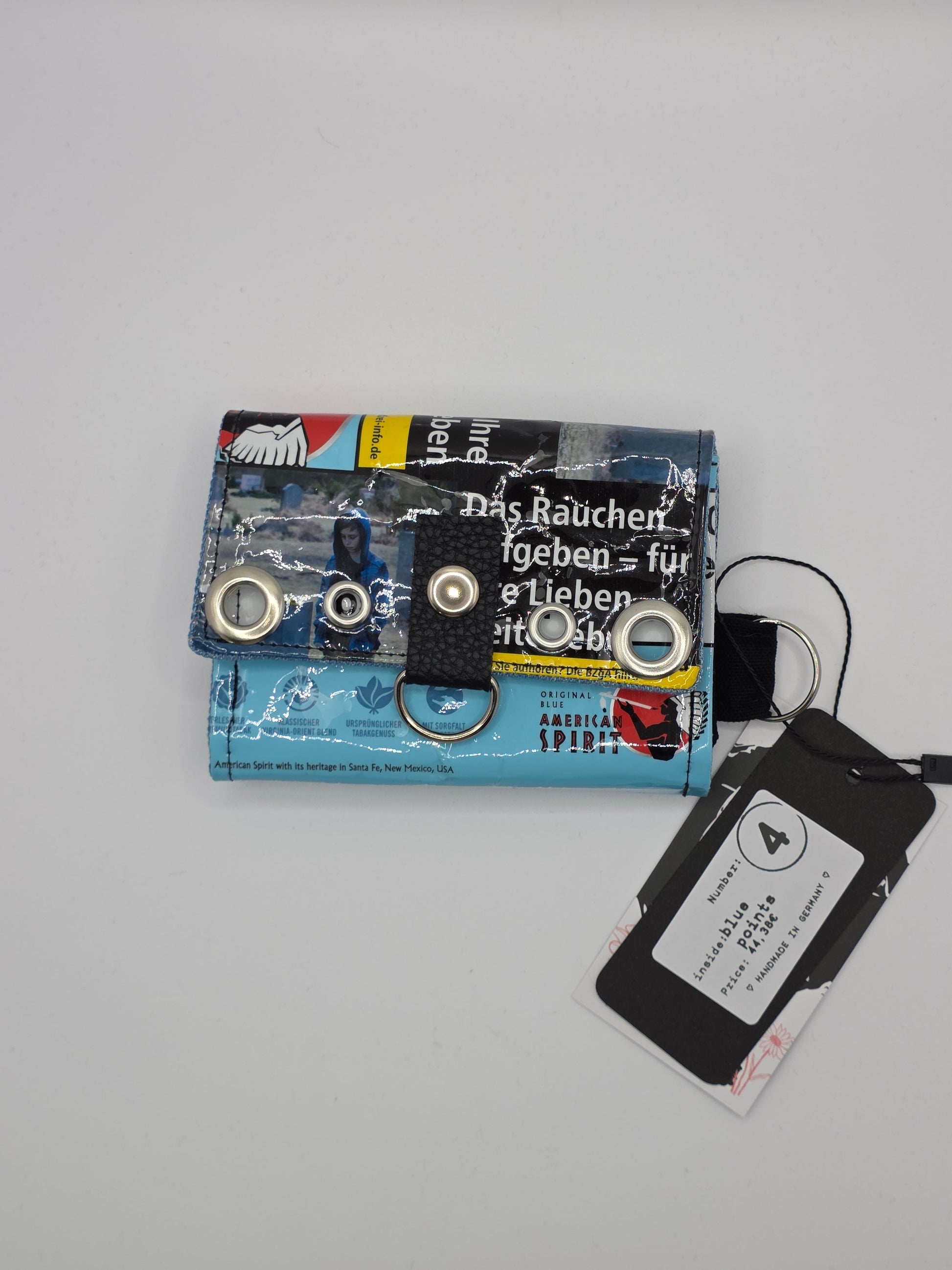Nr.4 upcycling wallet - BLUE POINTS - DIE FRECHE GÖRE